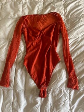Long Sleeve Maroon Bodysuit